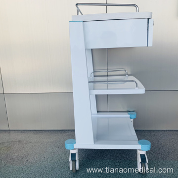 Hospital Steel Physiochemical Board Top Instrument Trolley